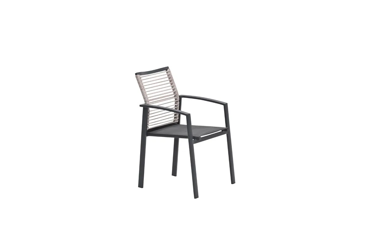 Cosmo dining fauteuil - rope natural - gevuld textileen Cosmo dining fauteuil - rope natural - gevuld textileen