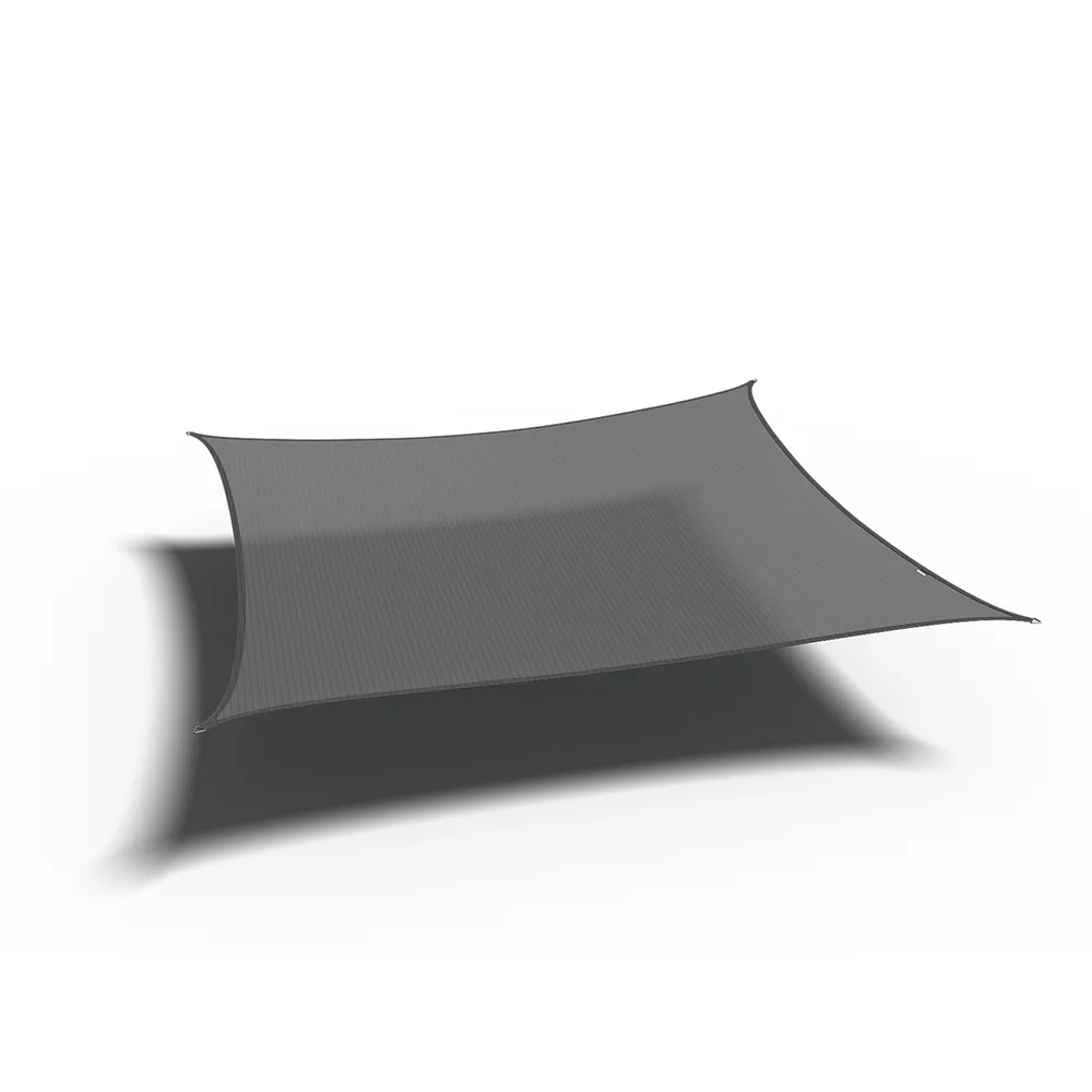 Voile d'ombrage carrée Platinum Coolfit 360x360 cm anthracite