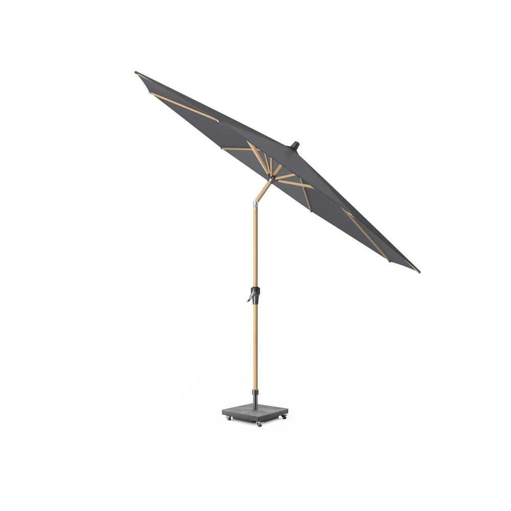 Platinum Riva Stockschirm Ø300 cm mit Gestell in Teakoptik