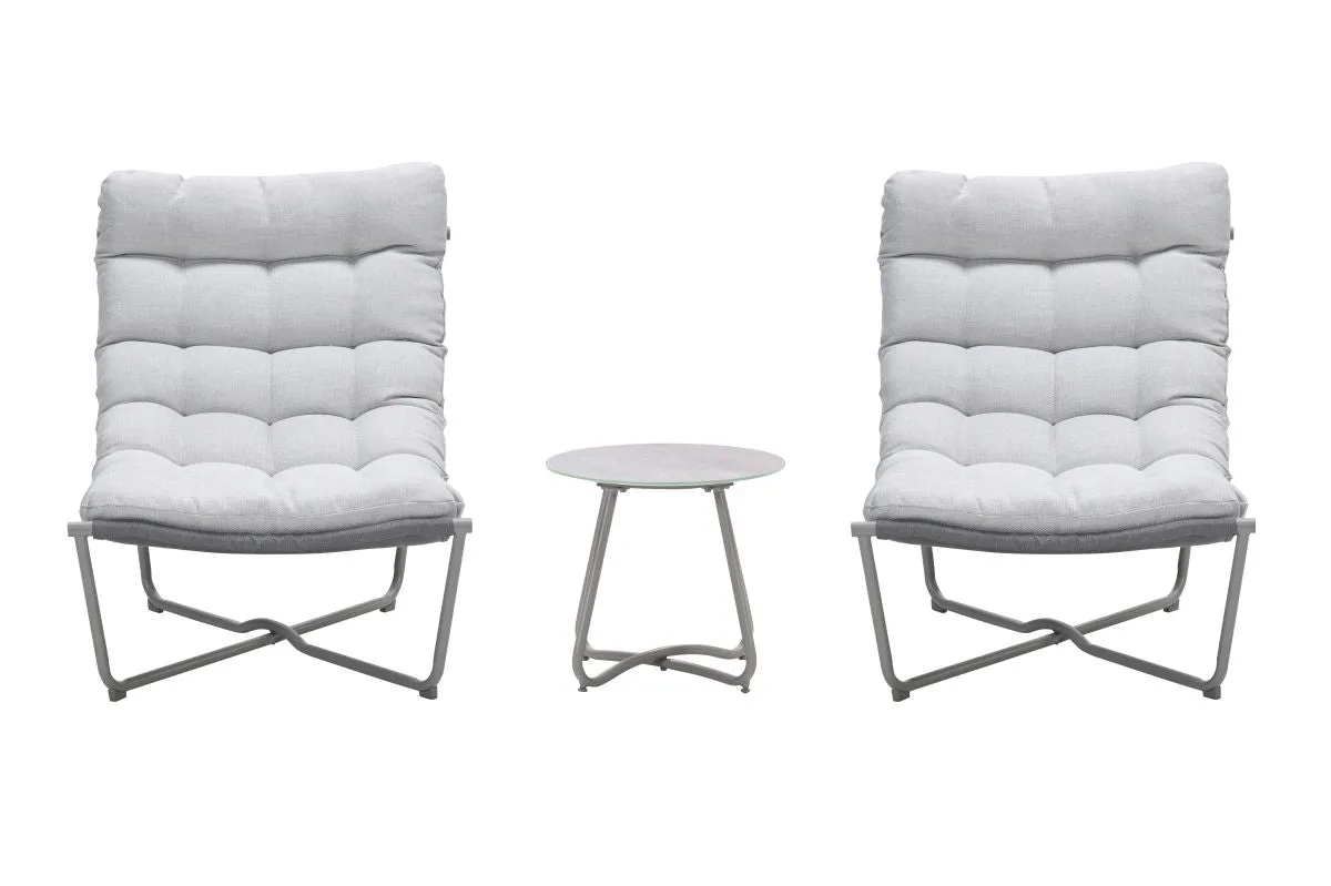 Garden Impressions Danzig 3-delige loungestoelen set taupe