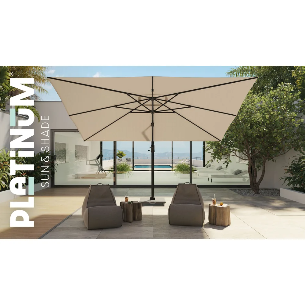 Platinum Sun & Shade zweefparasol Challenger T¹ 300x300 wit
