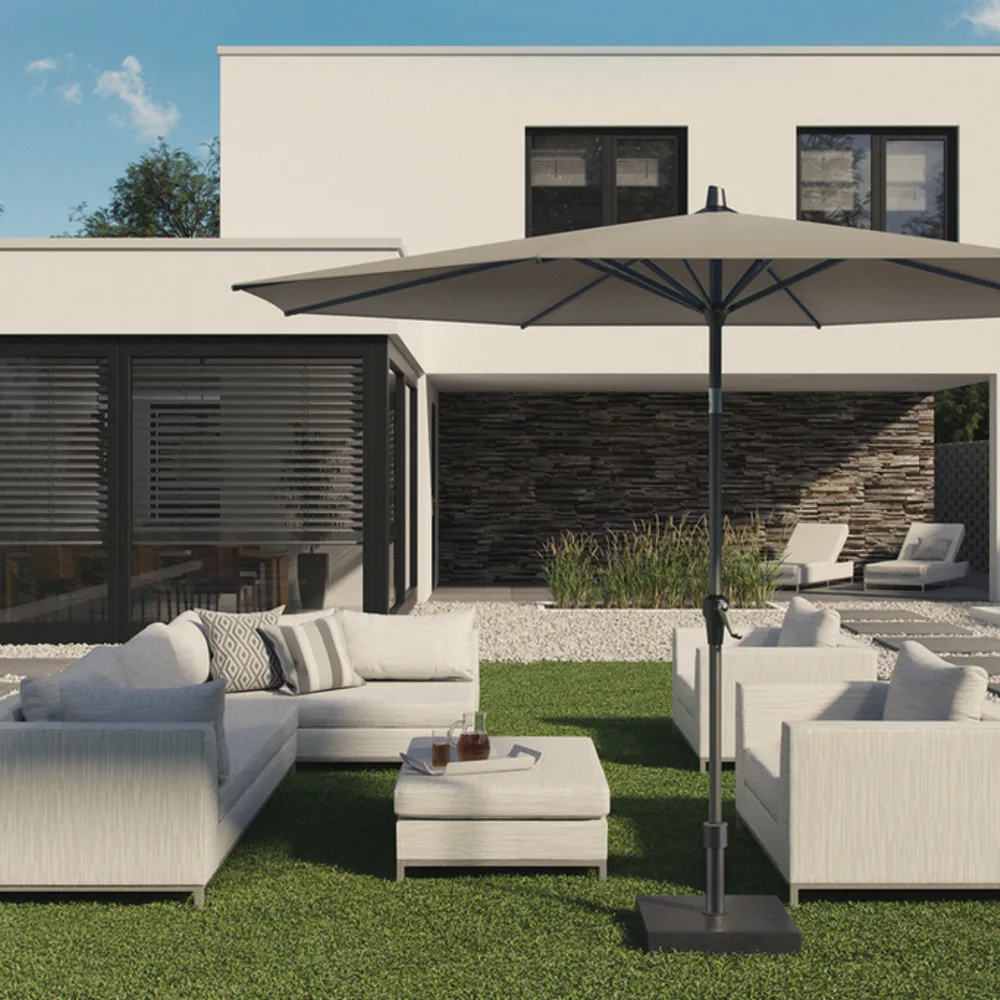 Platinum Sun & Shade parasol Riva 300x200 olijf