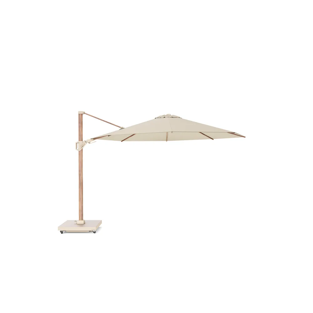 Platinum Sun & Shade zweefparasol Challenger T² premium Teak look ø350 Champagne