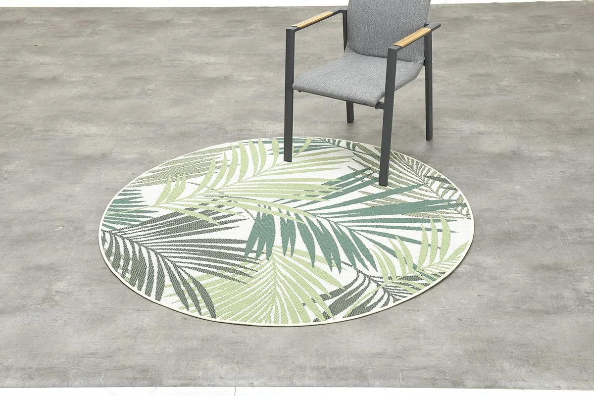 Naturalis karpet - Ø160 cm - palm leaf green