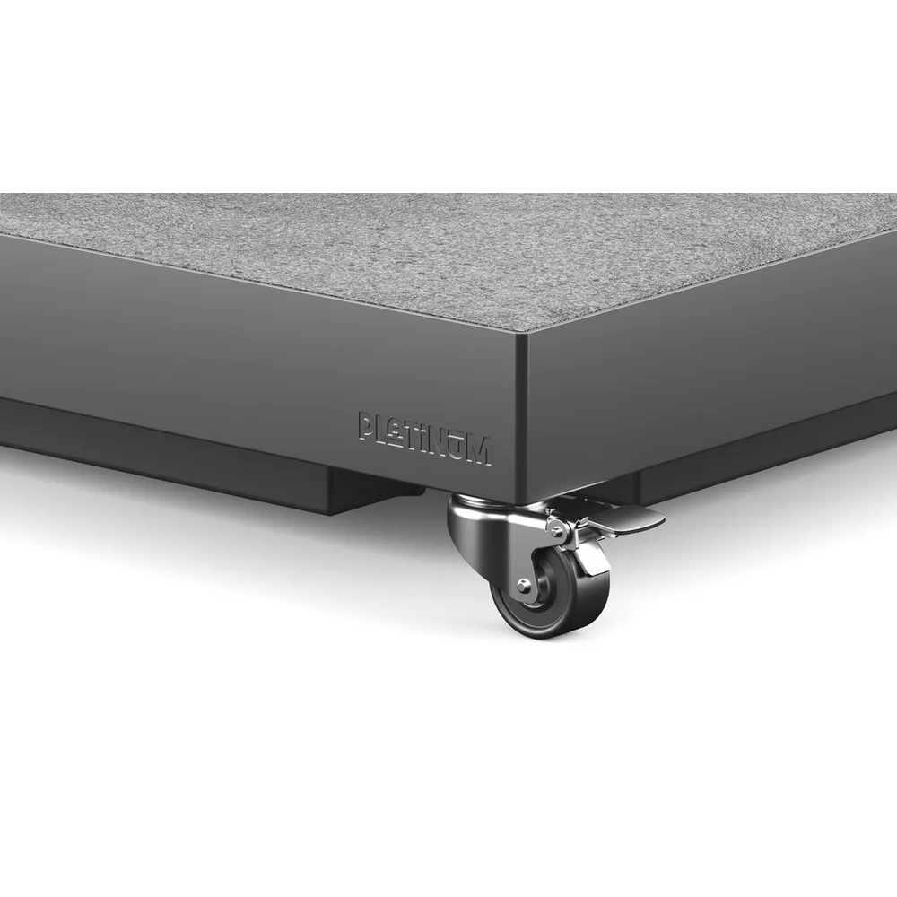 Platinum Sun & Shade Ceramica 40 kg vulbare premium parasolvoet met zwenkwielen voor middenstokparasols