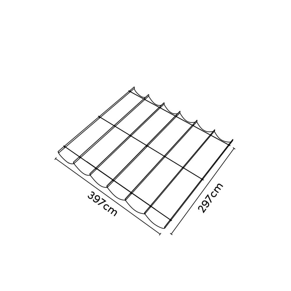 Platinum Sun & Shade Prosail waterproof harmonica schaduwdoek, B297xL397cm, Antraciet