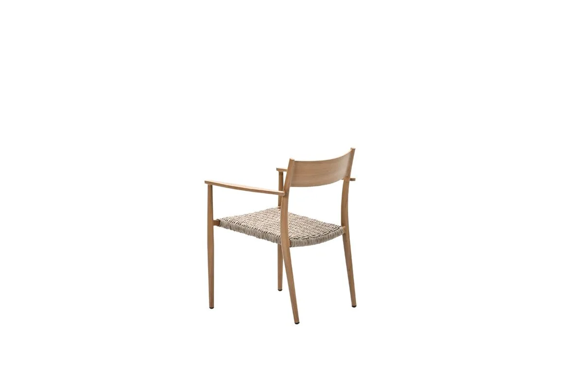 Parijs dining fauteuil - light teak look - natural - sand