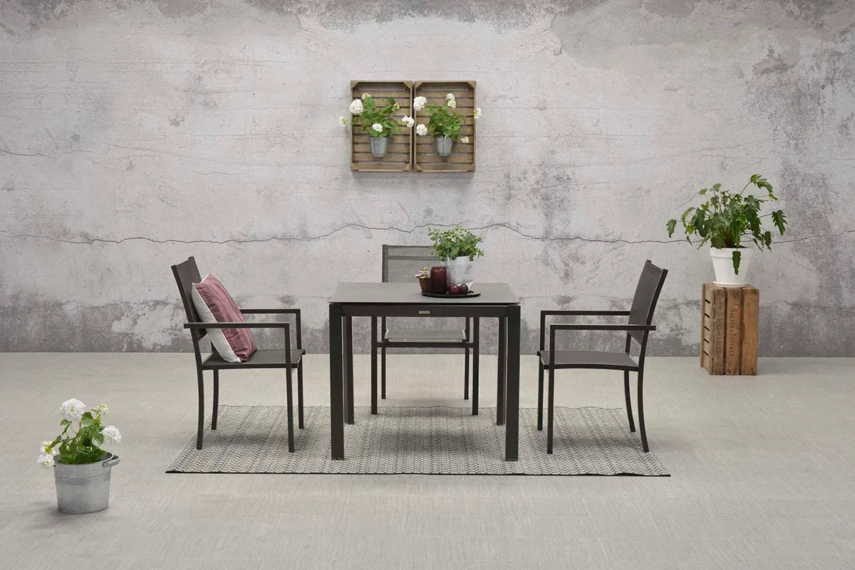 Moon dining fauteuil - carbon black - antraciet