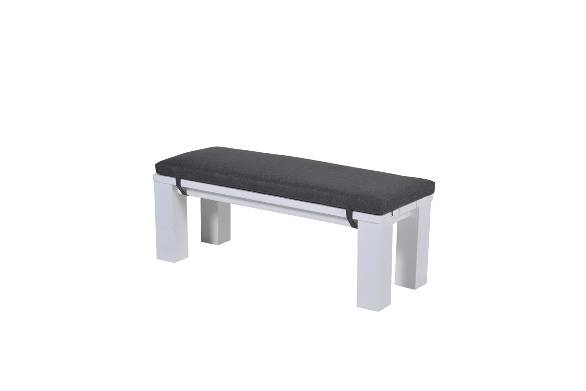 Garden Impressions Cube sportbank - mat wit - reflex black