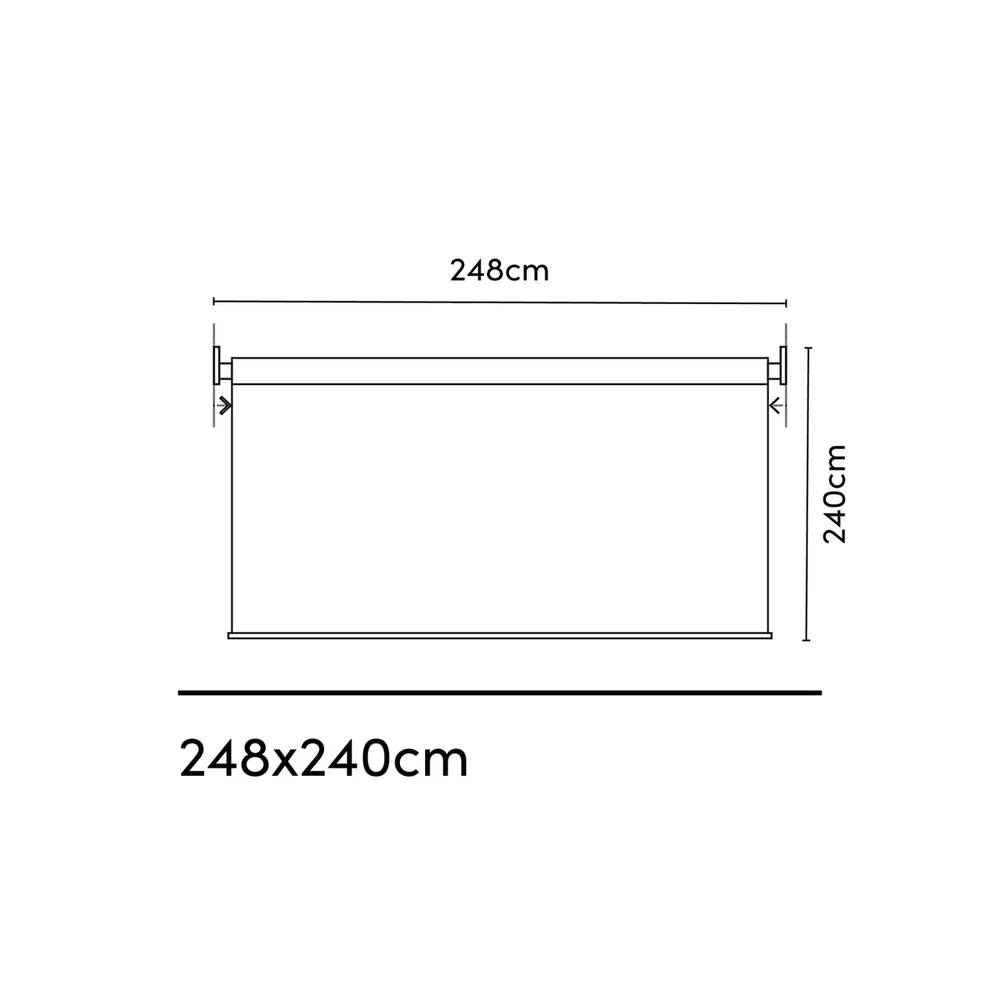 Platinum Sun & Shade Coolfit rolgordijn, B248xL240cm, Antraciet
