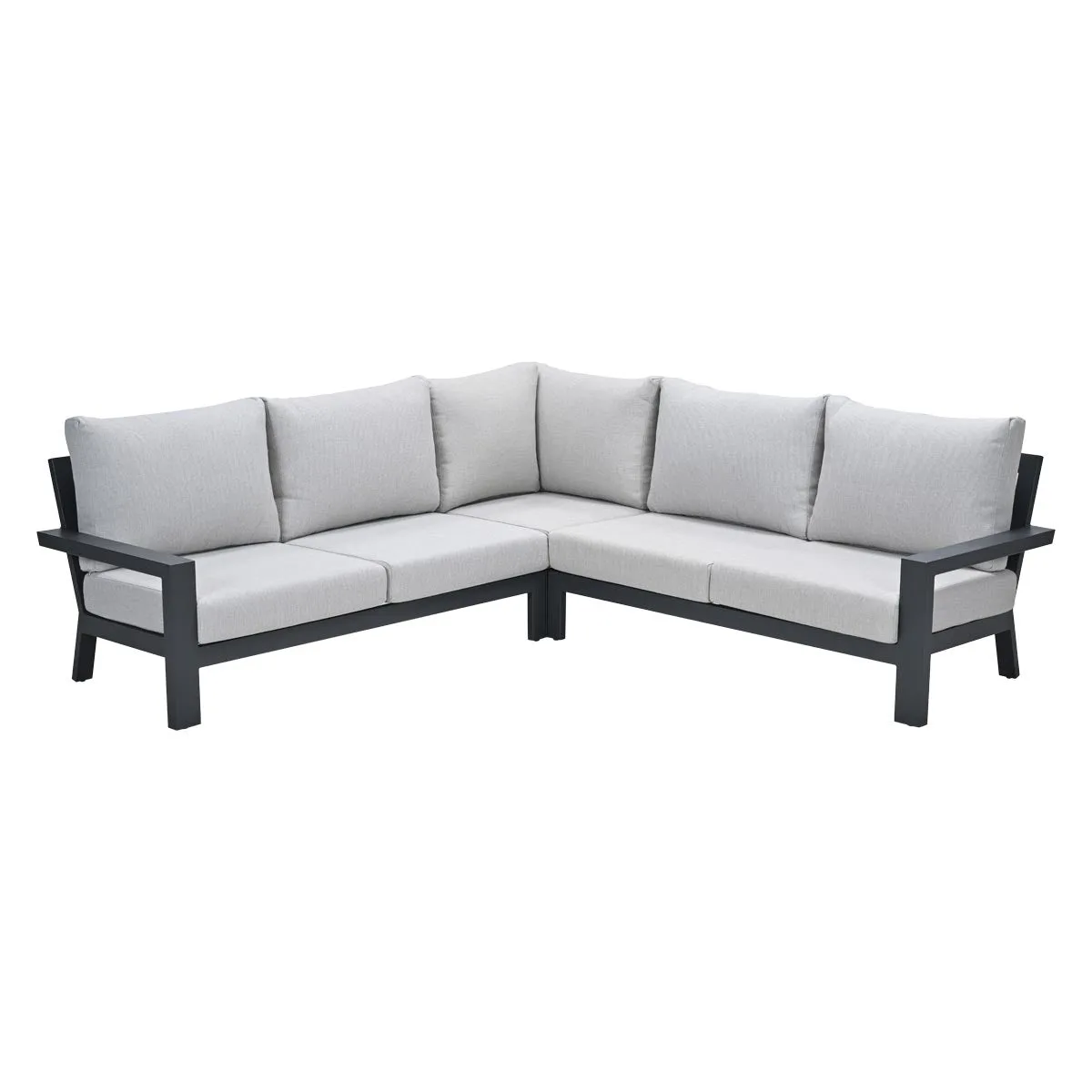 Garden Impressions Geneva aluminium loungeset -carbon black - valley sand