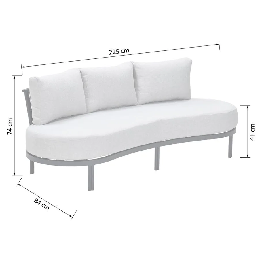 Tirolo lounge sofa taupe - Garden Impressions