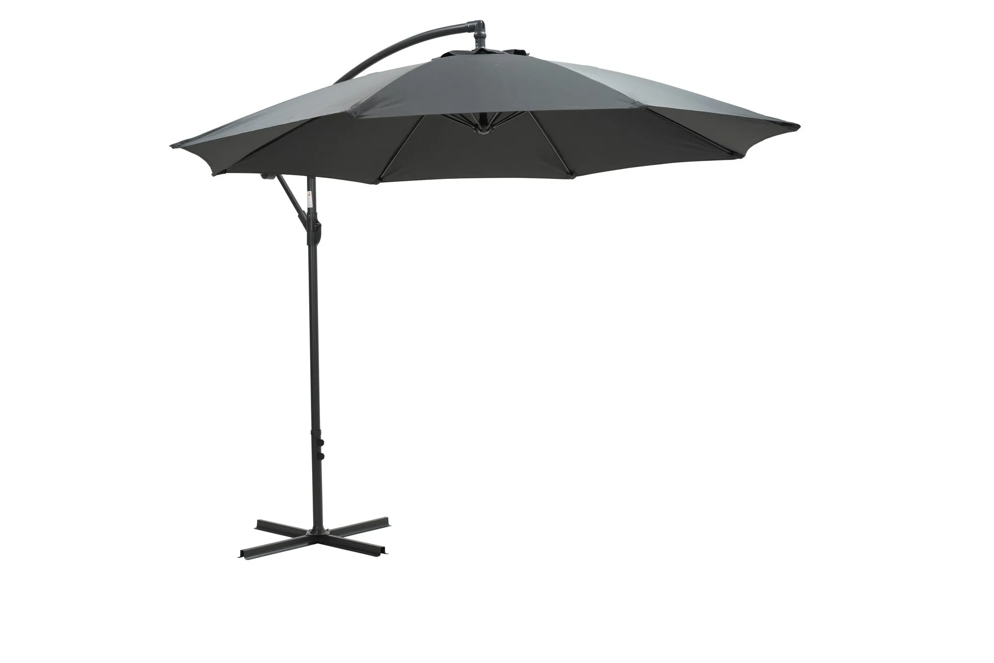 Athene parasol - Ø300 cm - carbon black - donker grijs
