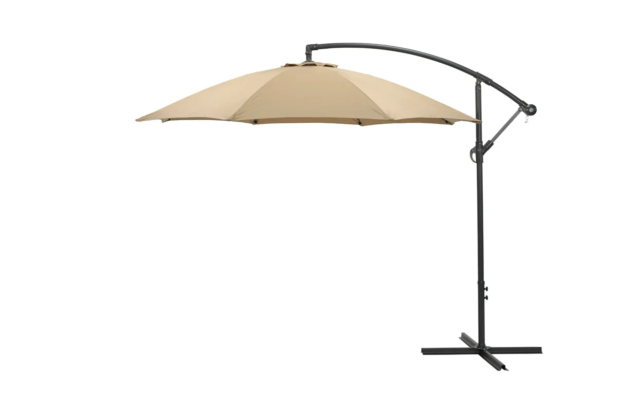 Athene parasol - Ø300 cm - carbon black - taupe