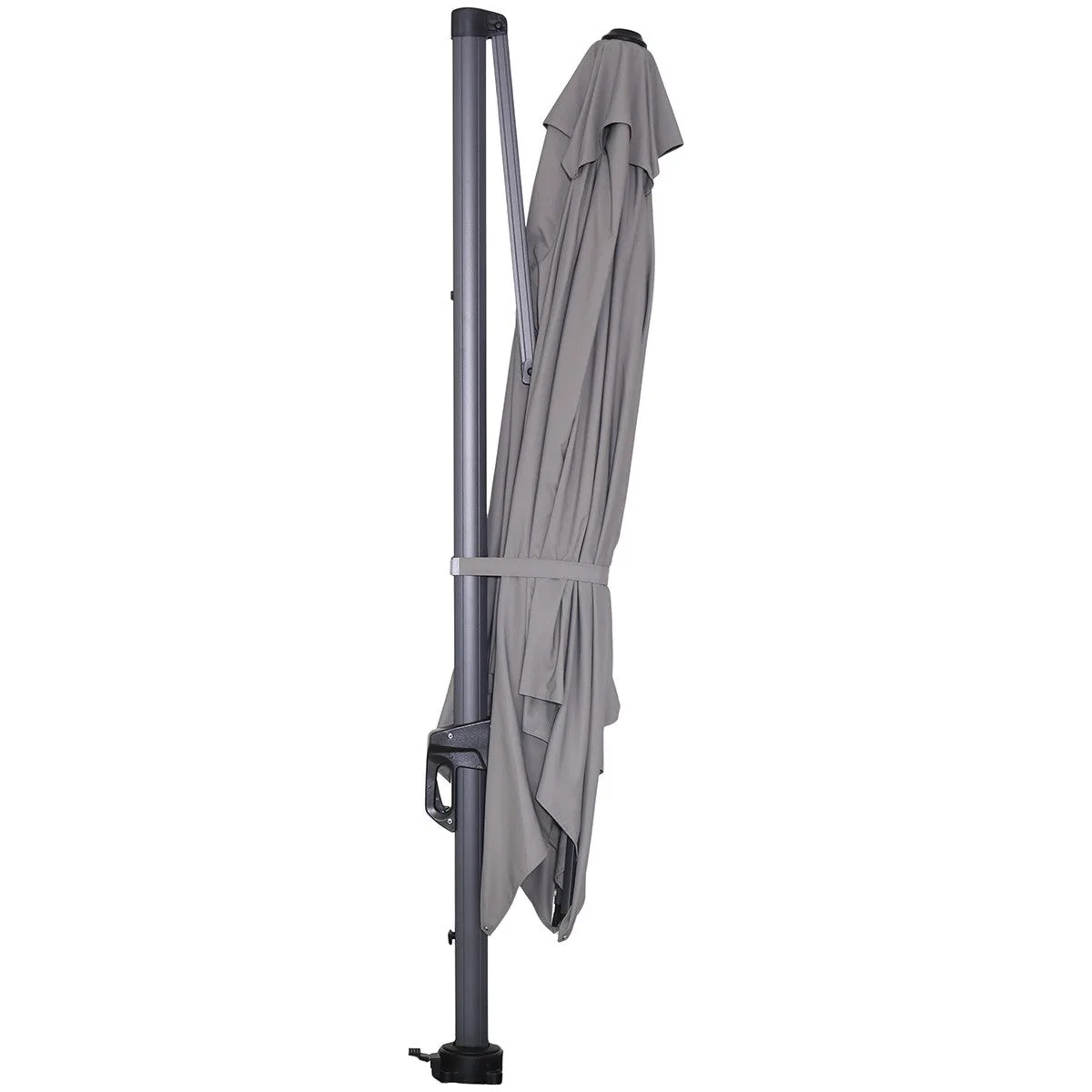 Garden Impressions Hawaii parasol - 300x300 cm - carbon black - licht grijs