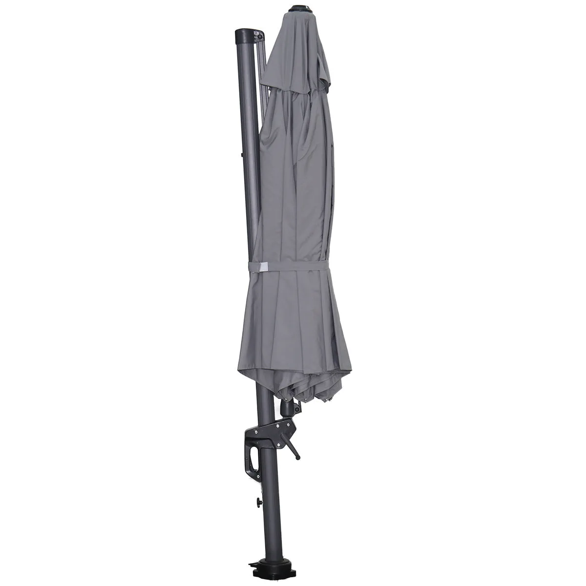 Garden Impressions Hawaii parasol - Ø350 cm - carbon black - licht grijs