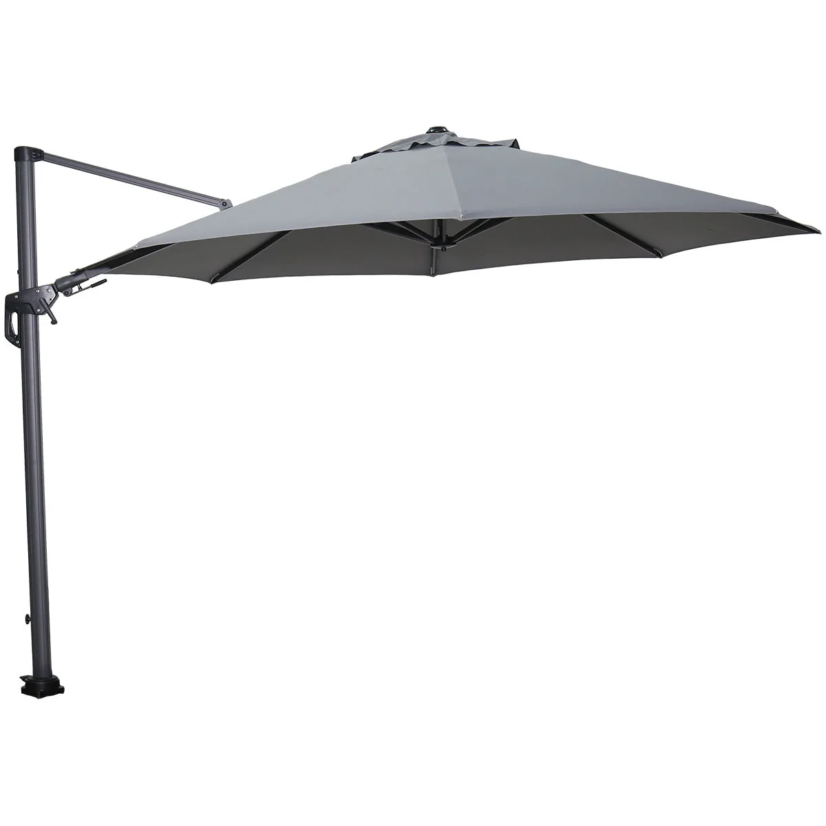 Garden Impressions Hawaii parasol - Ø350 cm - carbon black - licht grijs