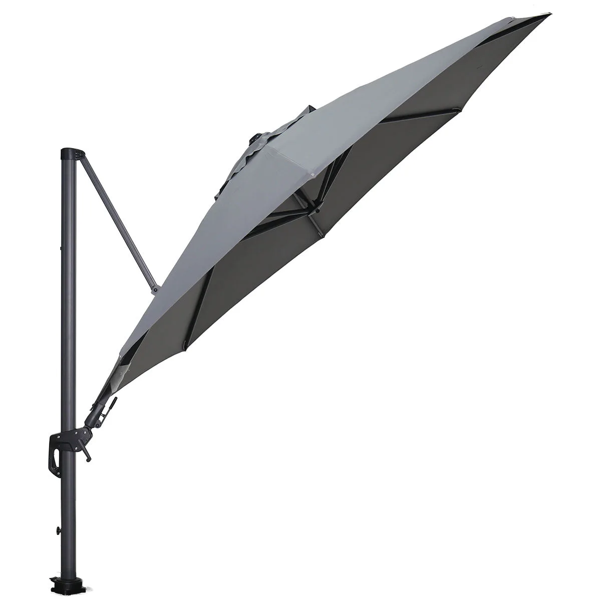 Garden Impressions Hawaii parasol - Ø350 cm - carbon black - licht grijs