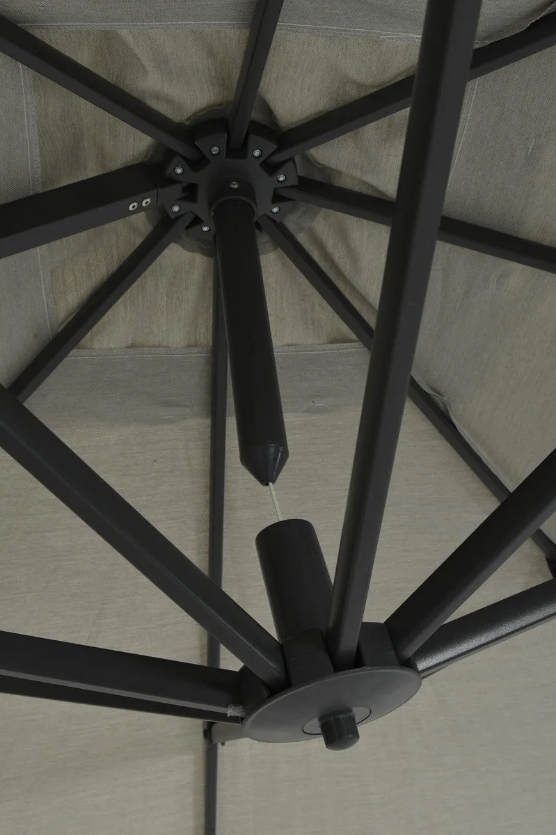 Garden Impressions Hawaii deluxe parasol déporté 300x300 carbon black royal sand