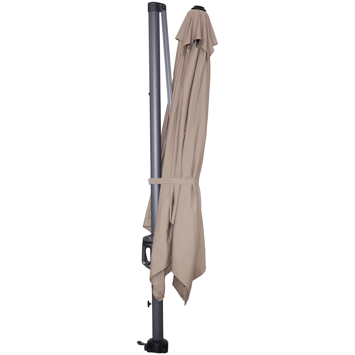 Garden Impressions Hawaii Lumen parasol set 300x300 éclairage LED taupe