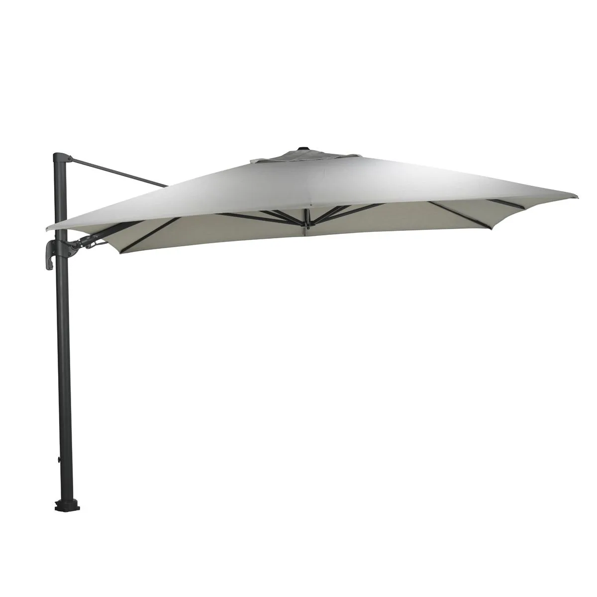 Hawaii Big Pole II parasol - 350x350 cm - carbon black - royal zand