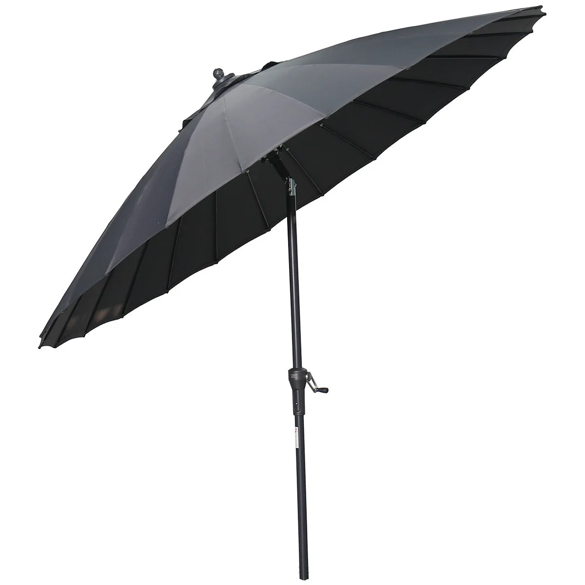 Garden Impressions Manilla Stockschirm Ø250 cm Carbon Black Dunkelgrau