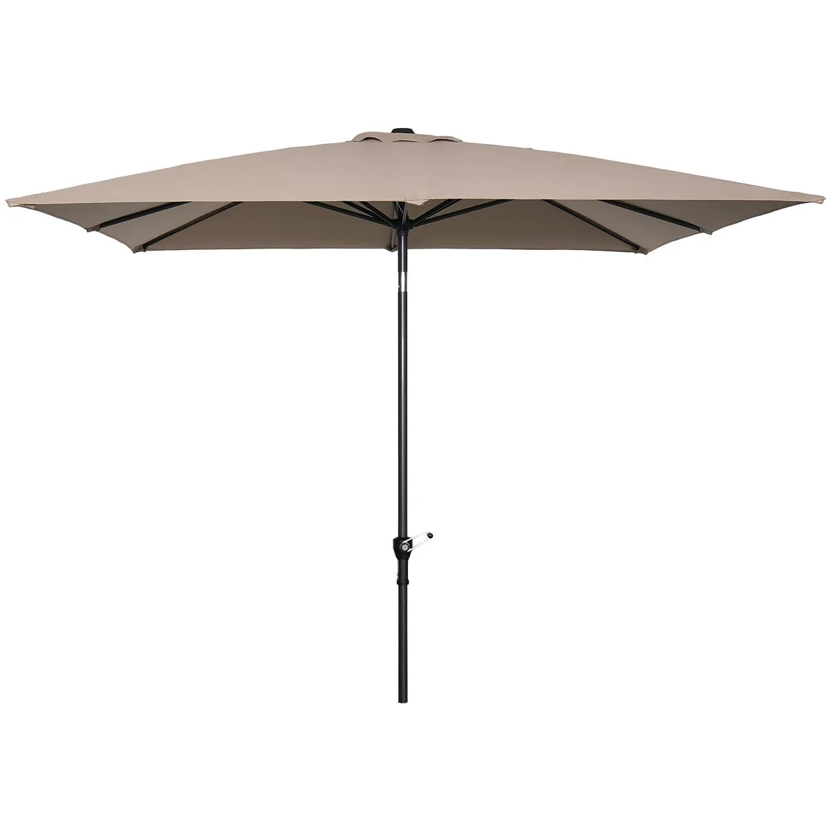 Garden Impressions Lotus parasol - 250x250 cm - carbon black - taupe