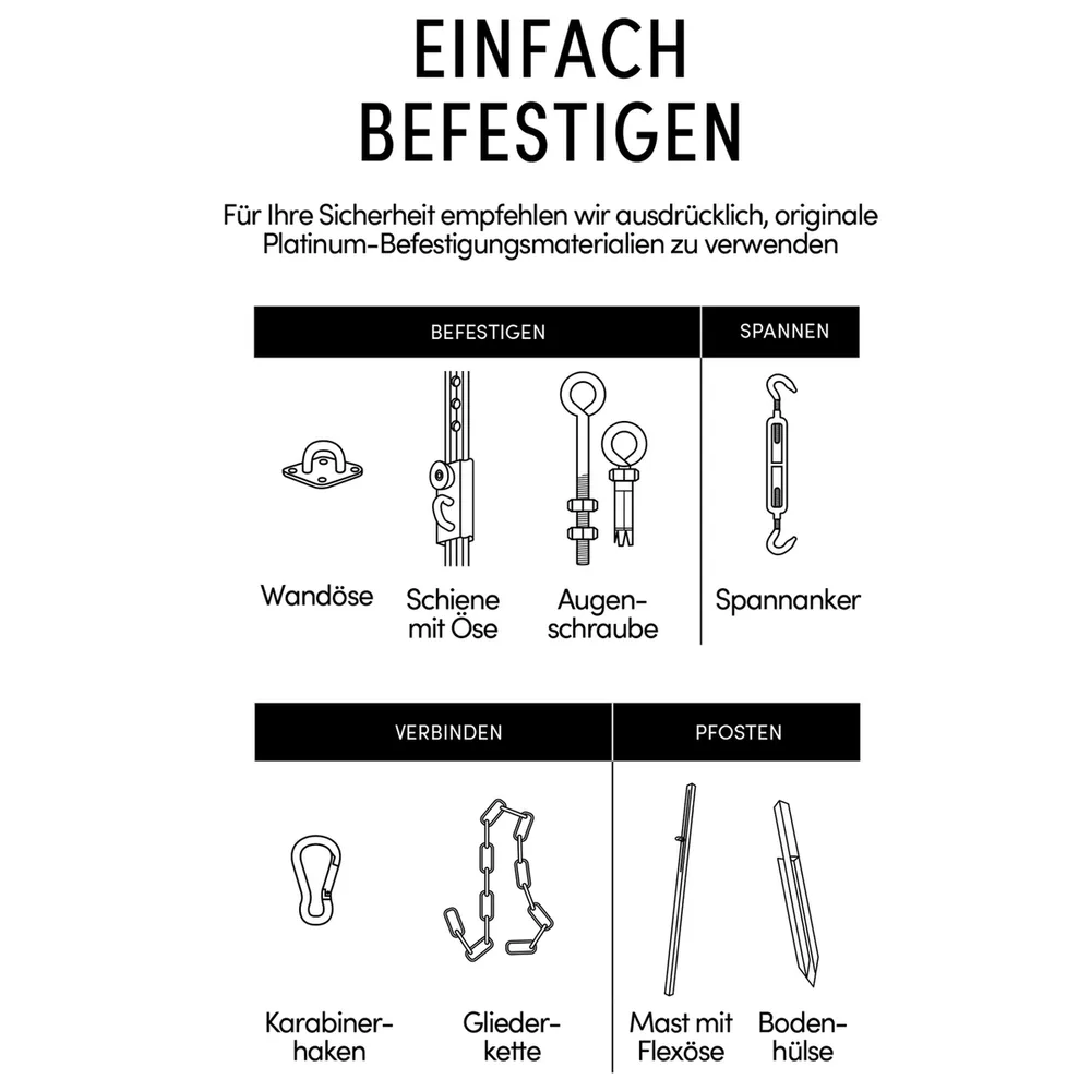 Platinum Sun & Shade Coolfit schaduwdoek vierkant, 500x500cm, Ecru Wit