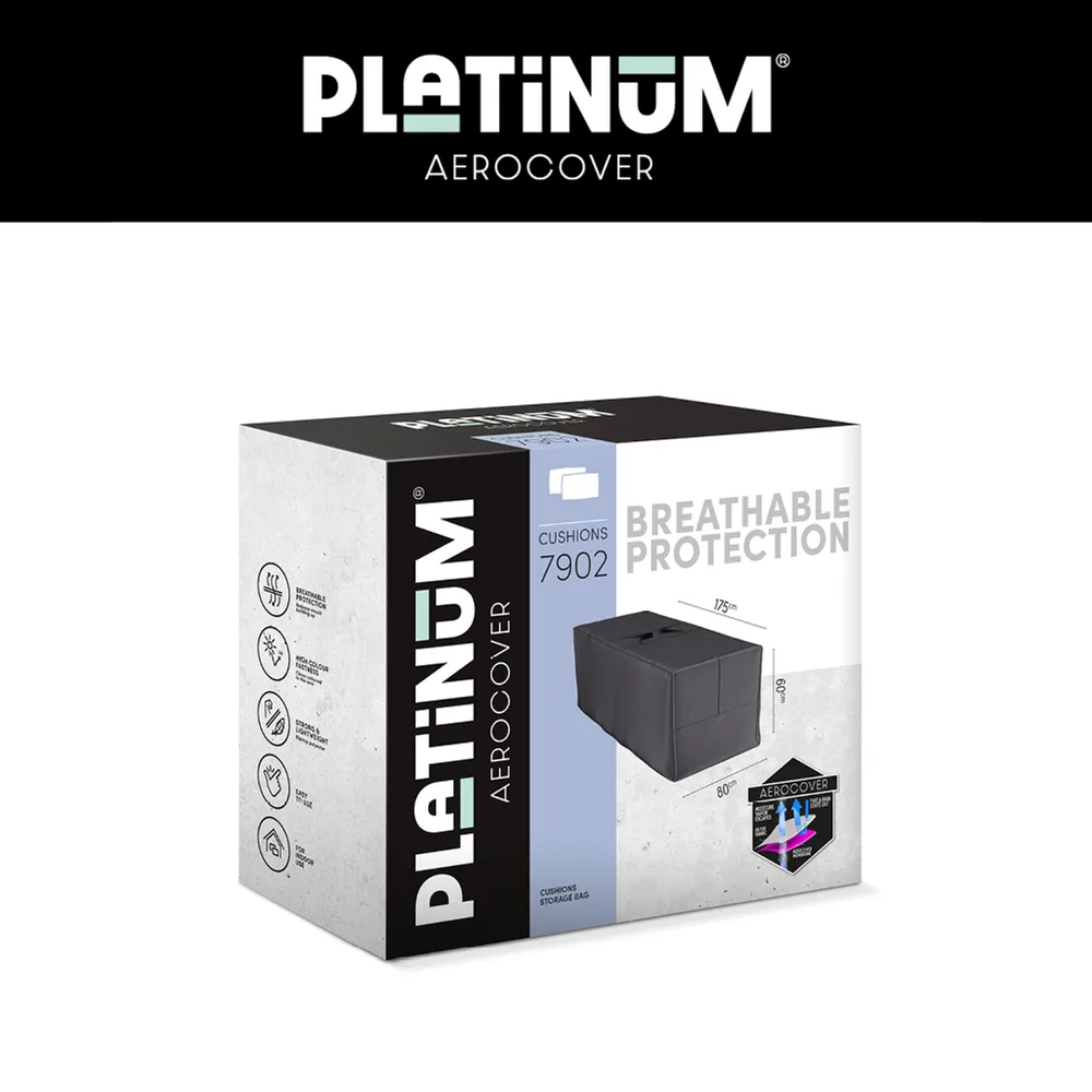 Platinum AeroCover kussentas 175x80x60 cm antraciet