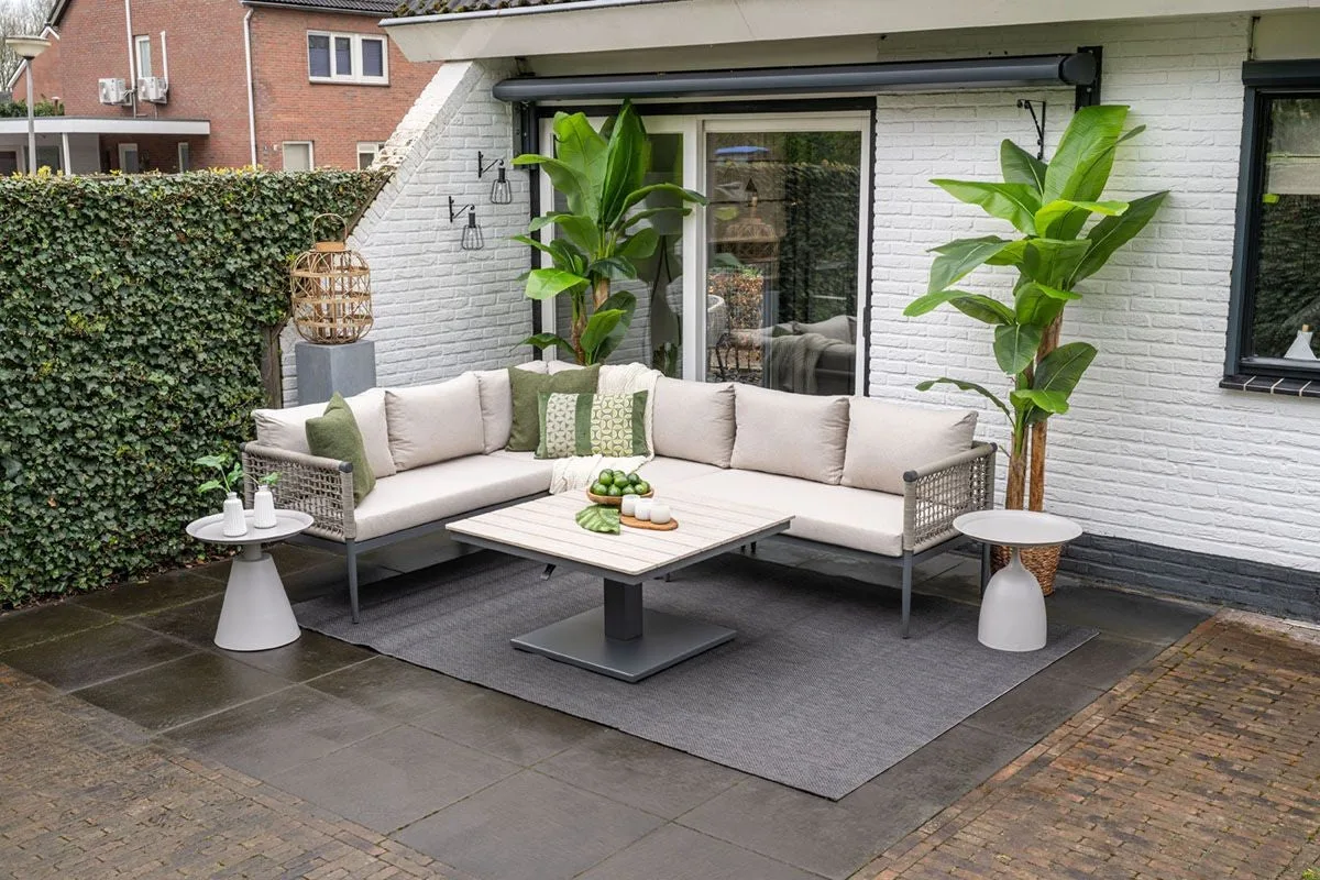 Garden Impressions Teramon salon de jardin 6 places avec corde taupe