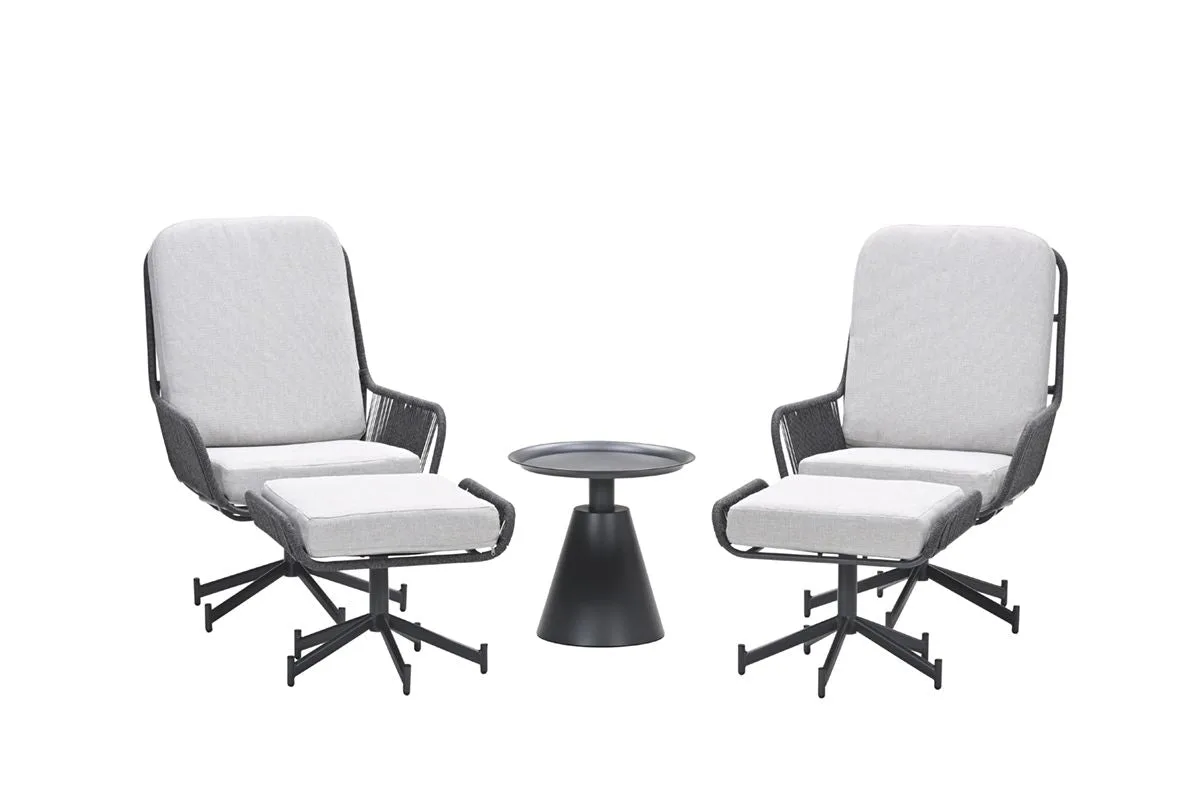 Table d'appoint Zavala - diamètre 50xH48 cm - noir carbone