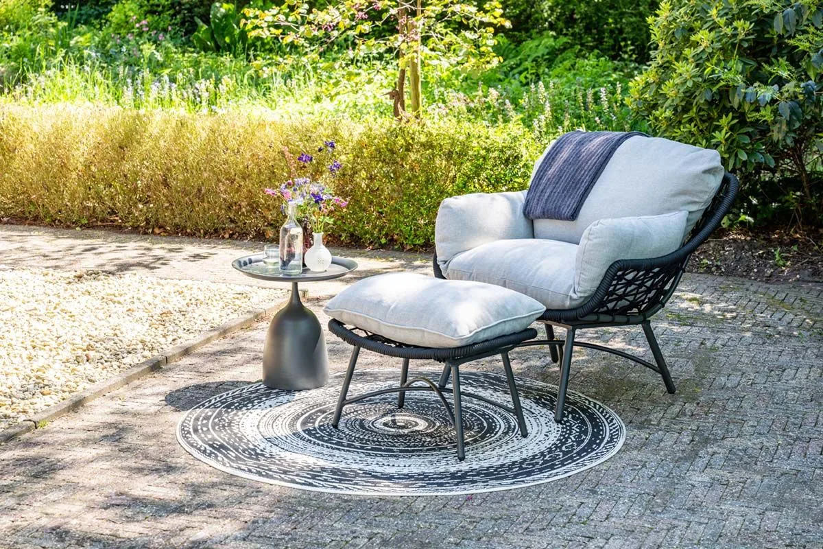 Table d'appoint Mioala - diamètre 50xH48 cm - noir carbone