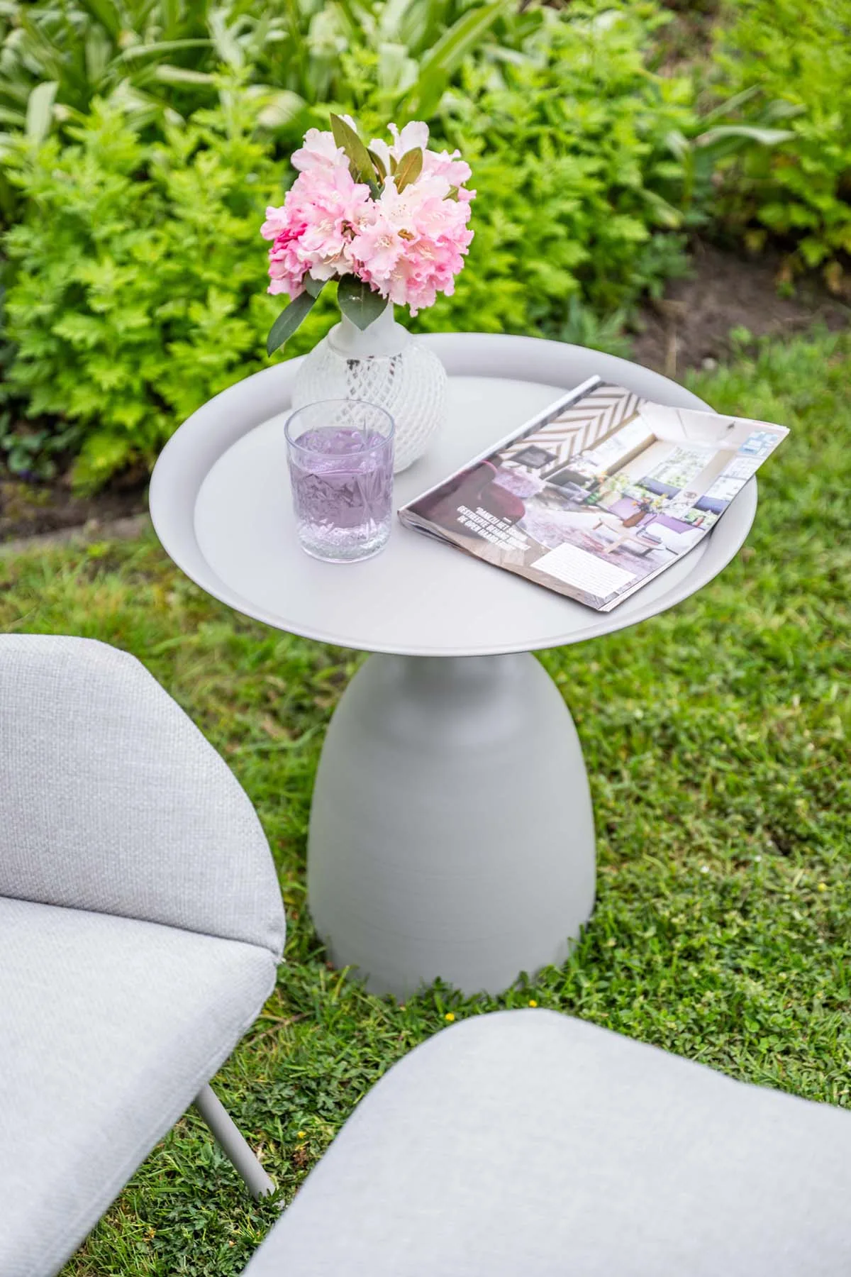 Table d'appoint Mioala - diamètre 50xH48 cm - taupe
