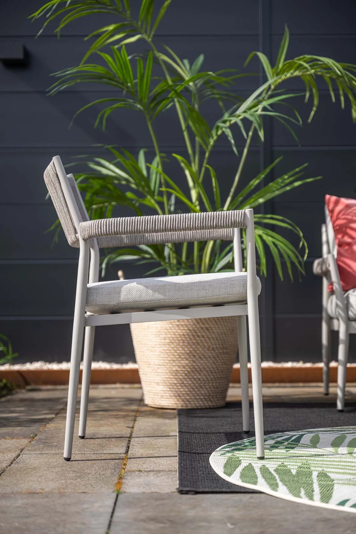 Barcelona dining fauteuil - taupe -  rope grey sand - valley sand