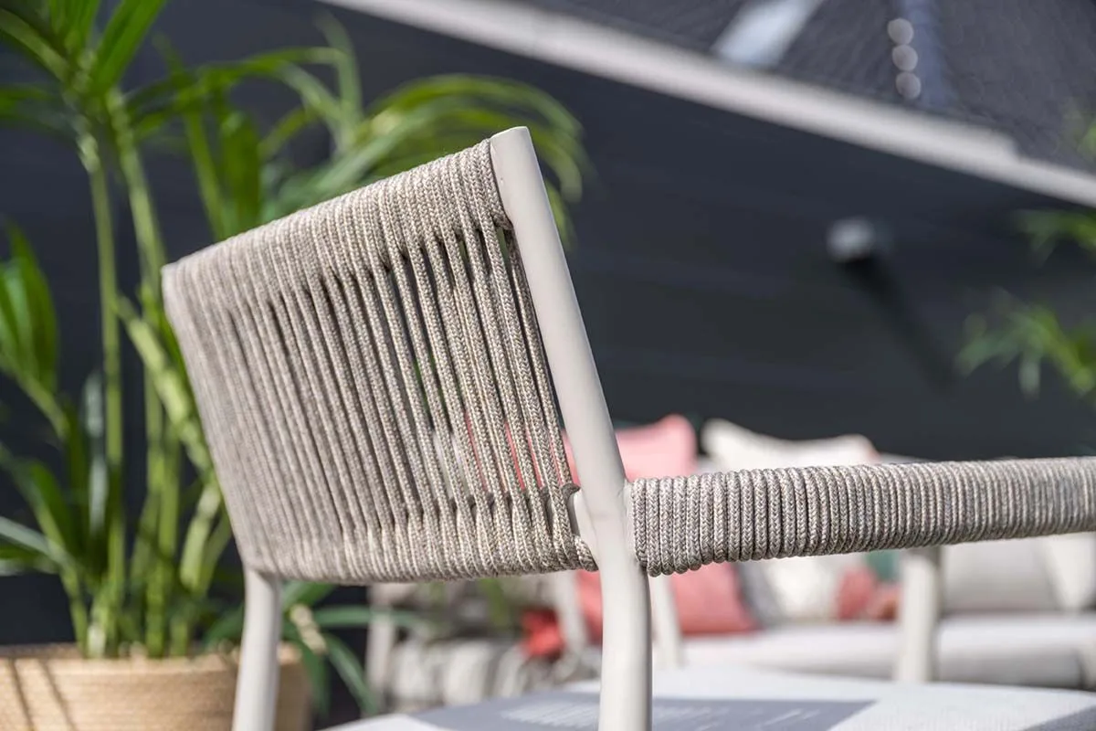 Barcelona dining fauteuil - taupe -  rope grey sand - valley sand
