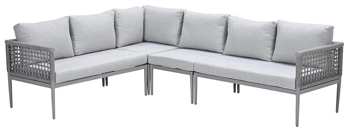 Garden Impressions Teramon hoek loungeset rope - taupe - rope grijs zand