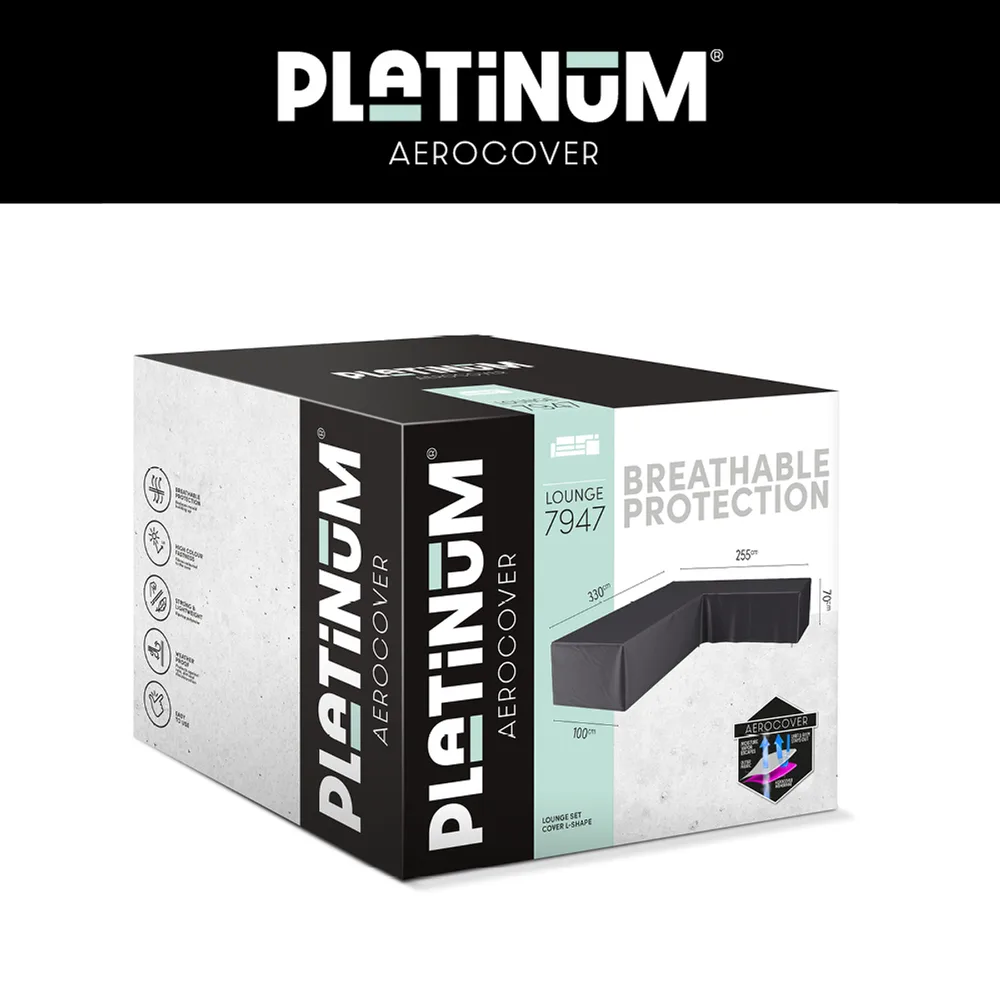 Platinum AeroCover Loungesethoes hoekset rechts 330x255x100xH70