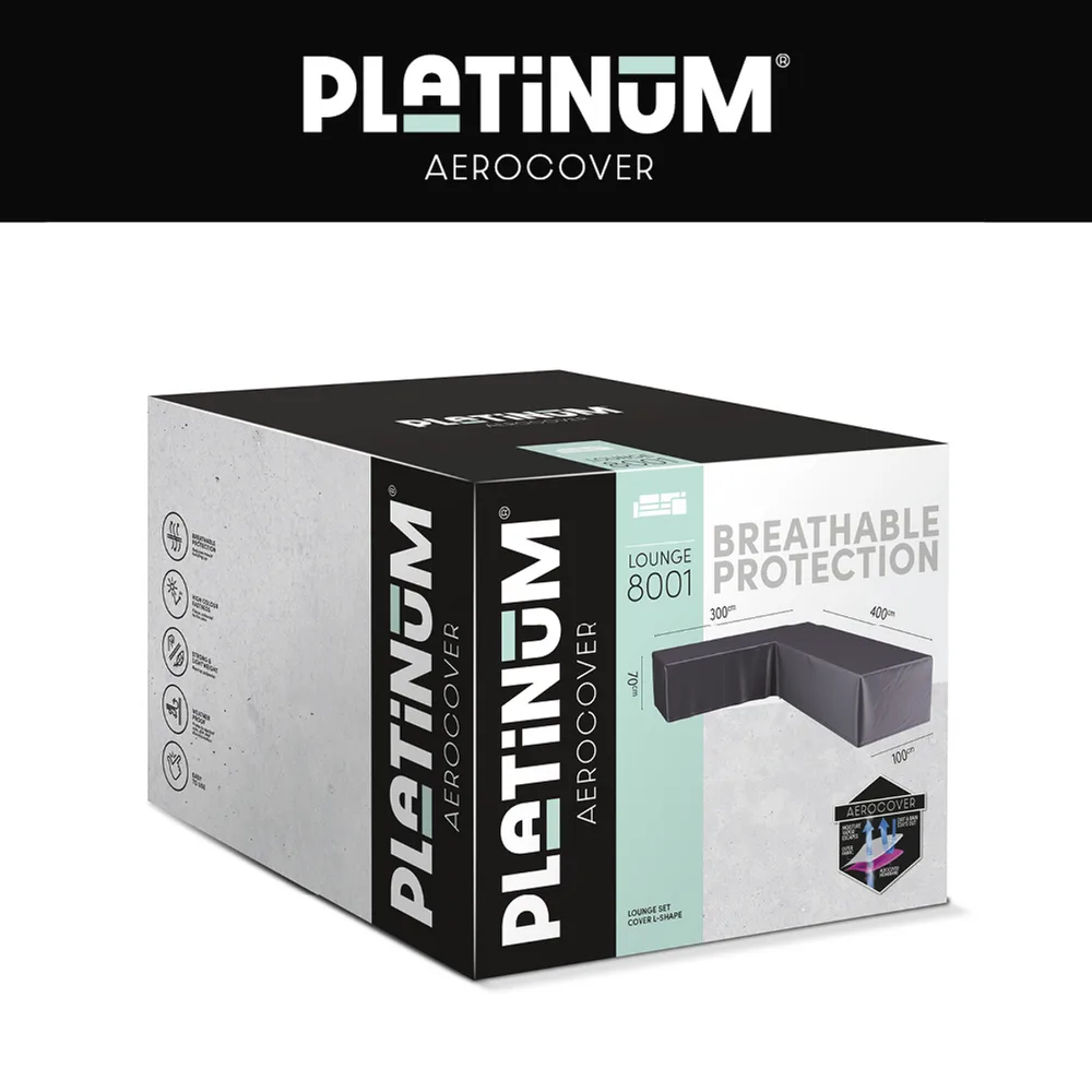 Platinum AeroCover Loungesethoes hoekset links 400x300x100xH70
