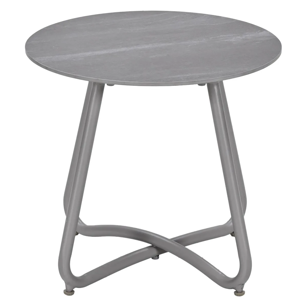 Garden Impressions Vento table d'appoint de jardin - Ø45 cm taupe - aluminium/Centostone