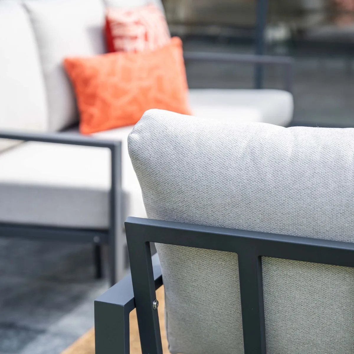 Garden Impressions Springs salon de jardin en aluminium - noir carbone - sable du désert