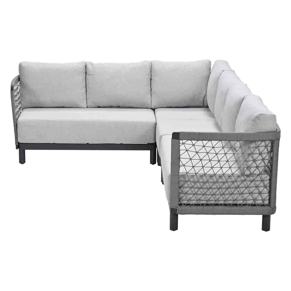 Ariano loungeset - 4-delig - carbon black - taupe - valley sand - Antraciet - afbeelding 3