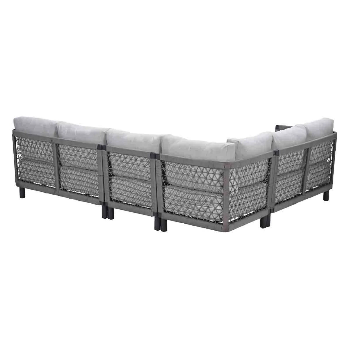 Ariano loungeset - 4-delig - carbon black - taupe - valley sand - Antraciet - afbeelding 7