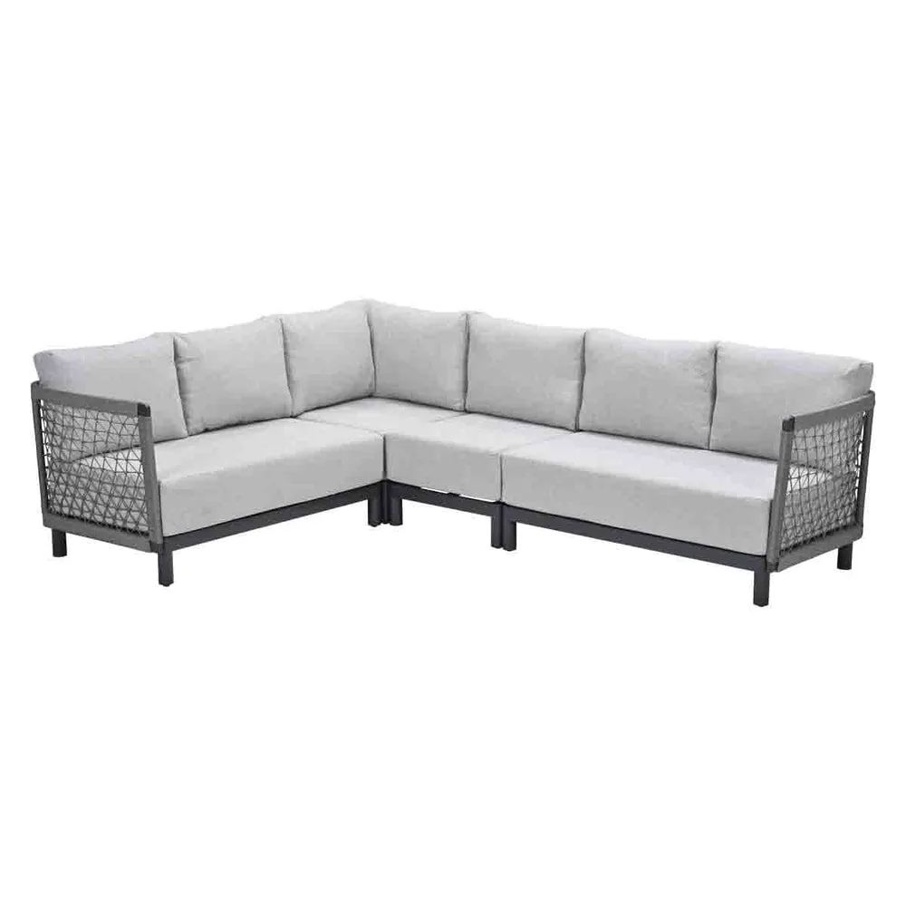 Ariano loungeset - 4-delig - carbon black - taupe - valley sand - hoofdafbeelding