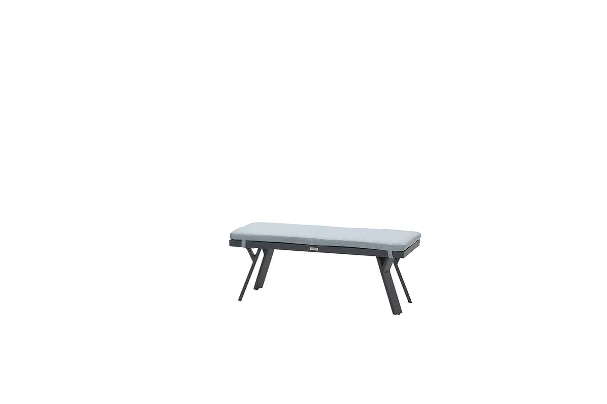 Garden Impressions Sergio bank - 110x40xH45 - carbon black/ mint grey