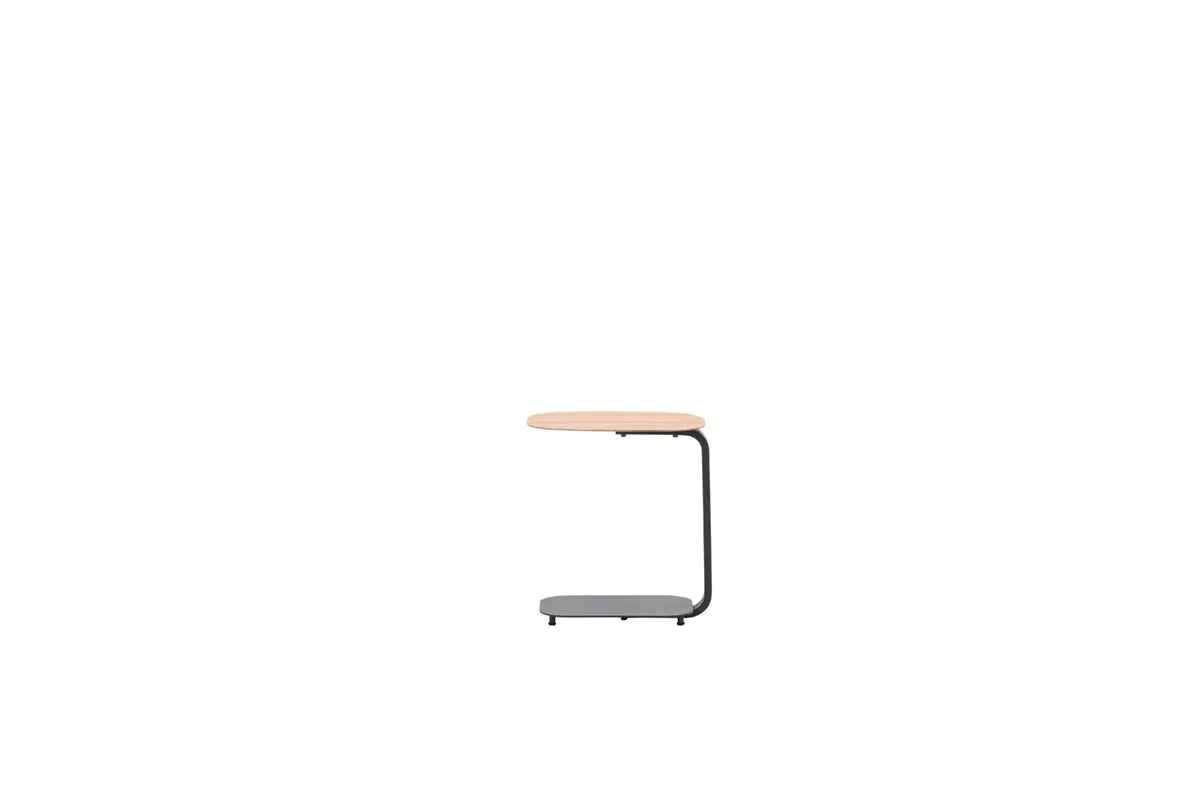 Lucca laptop tafel - 45x30xH51cm - carbon black - teaklook Lucca laptop tafel - 45x30xH51cm - carbon black - teaklook