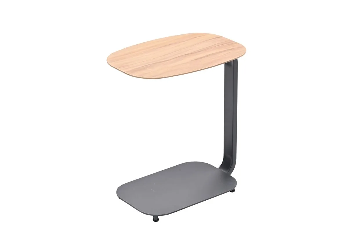 Lucca laptop tafel - 45x30xH51cm - carbon black - teaklook Lucca laptop tafel - 45x30xH51cm - carbon black - teaklook