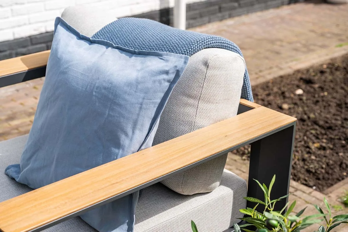 Salon de jardin 5 places Levanto - aluminium - aspect teck - Garden Impressions