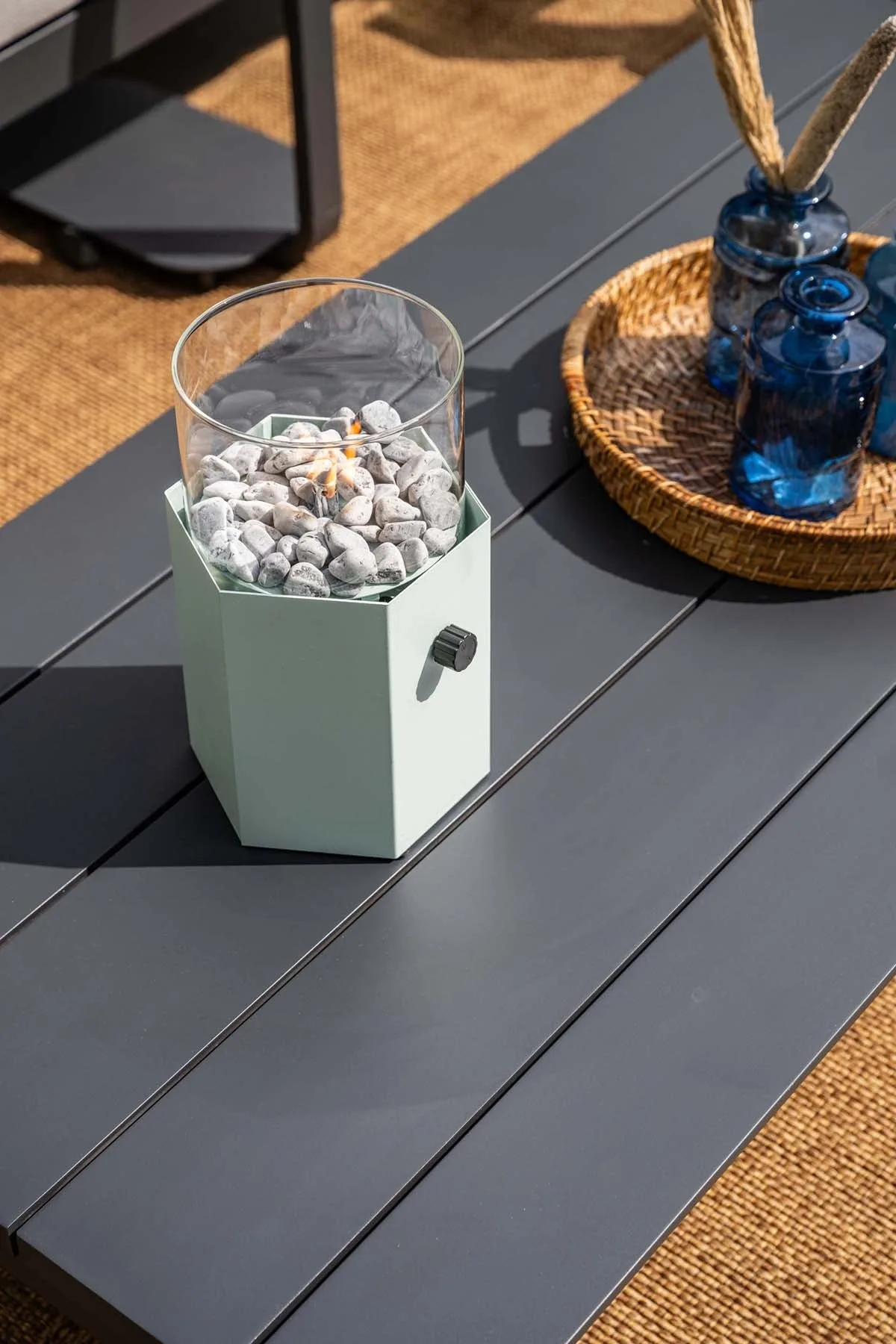 Salon de jardin 5 places Levanto - aluminium - aspect teck - Garden Impressions