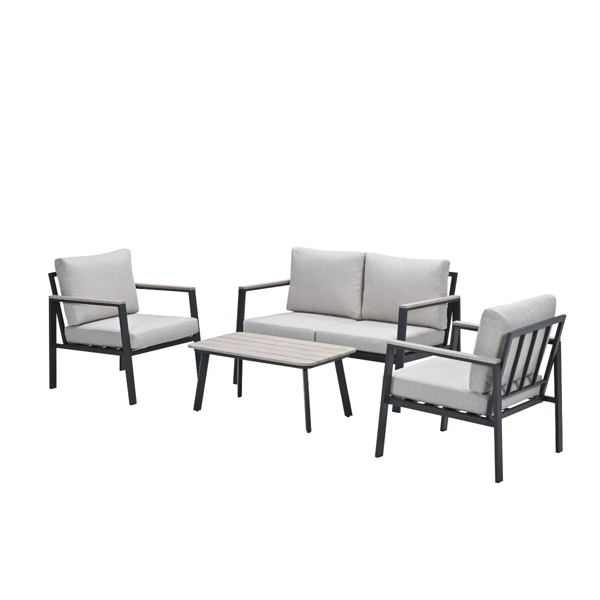 Garden Impressions Ricca salon de jardin aluminium - carbon black - desert sand