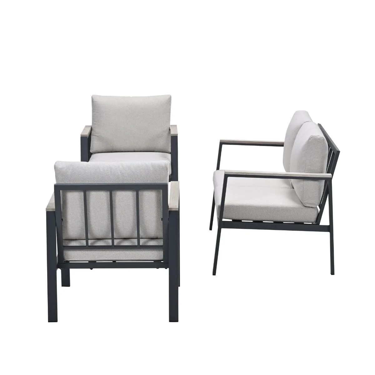 Garden Impressions Ricca salon de jardin aluminium - carbon black - desert sand